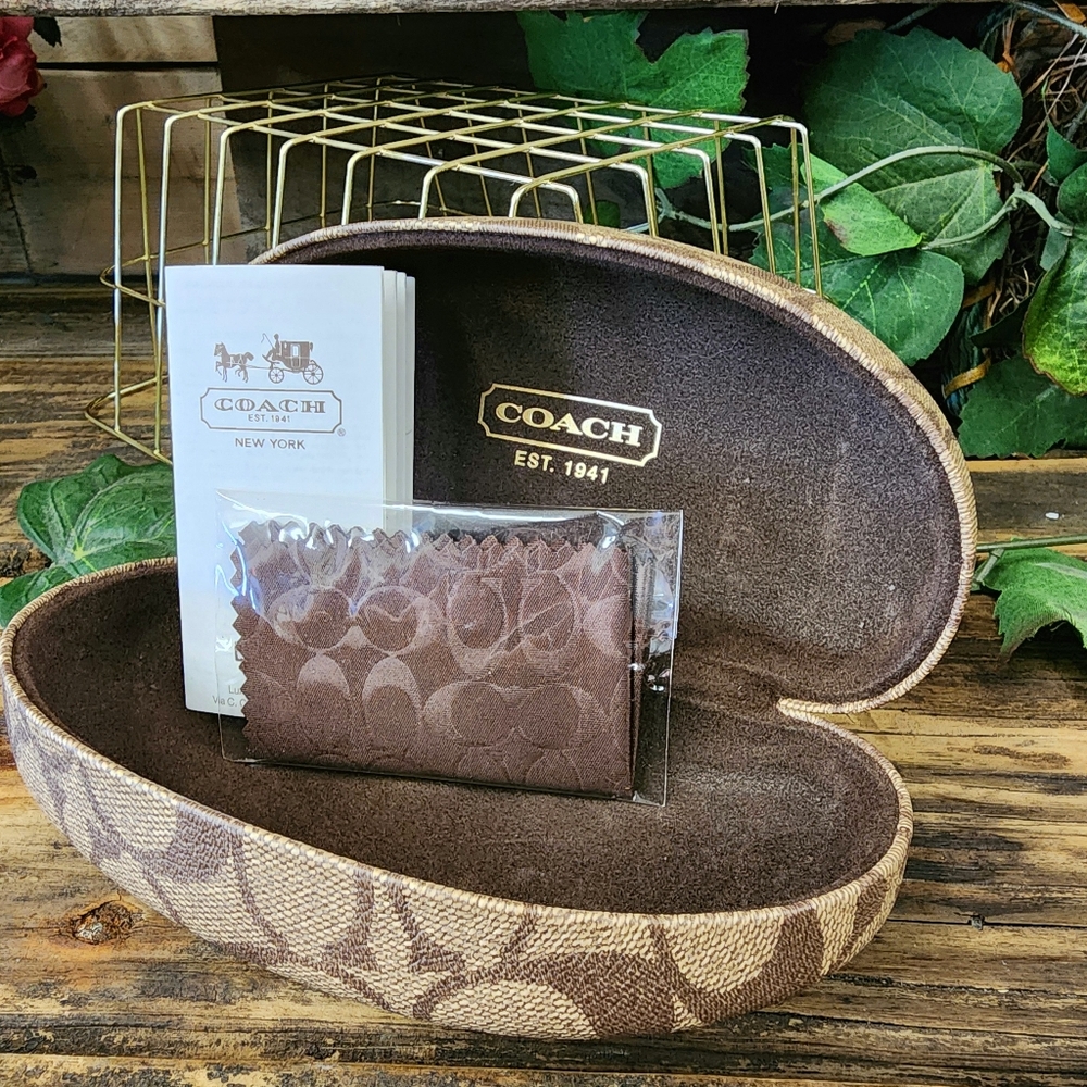 COACH Sunglasses Case with Unopened Cleaning Cloth